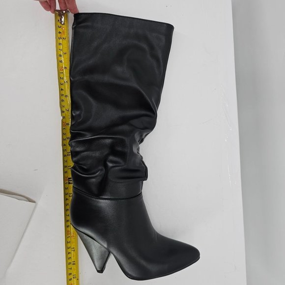 Black Patent Slouchy Boot - Picture 7 of 10